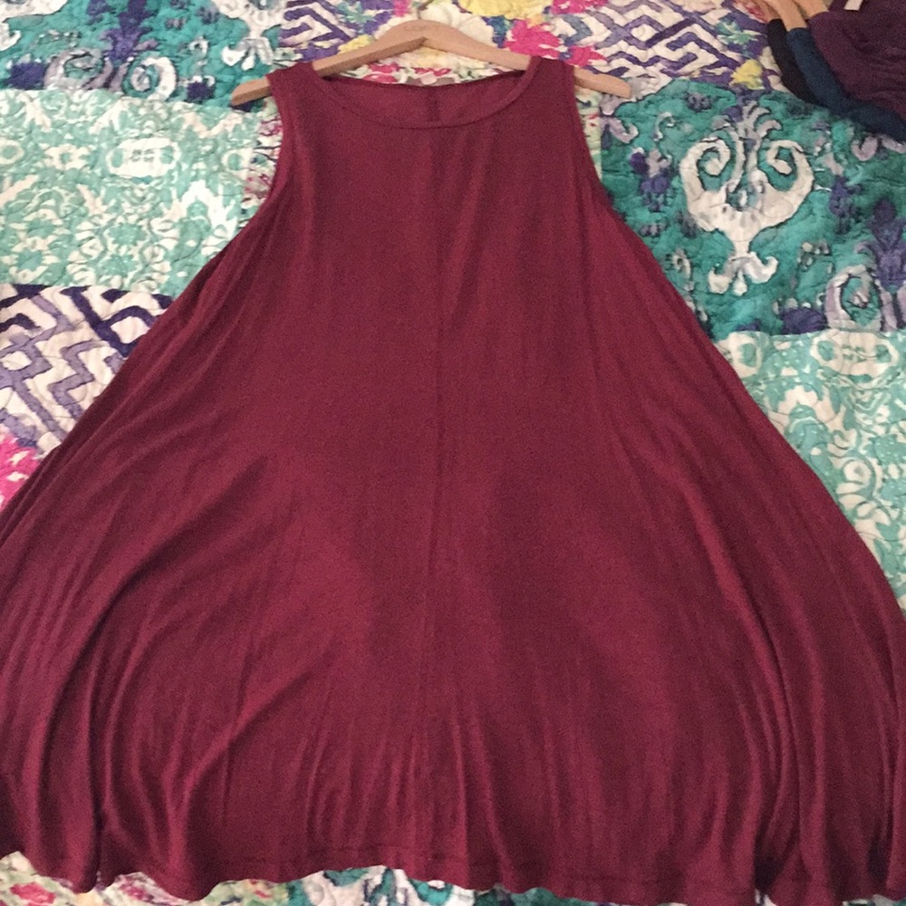 Maroon swing dress